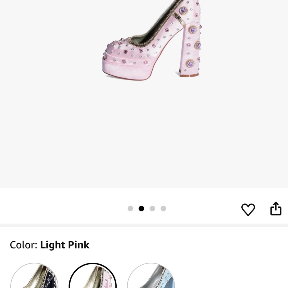 Azalea Wong, Clea satin pump in Pink Embellished Women's Shoes - Picture 14 of 14